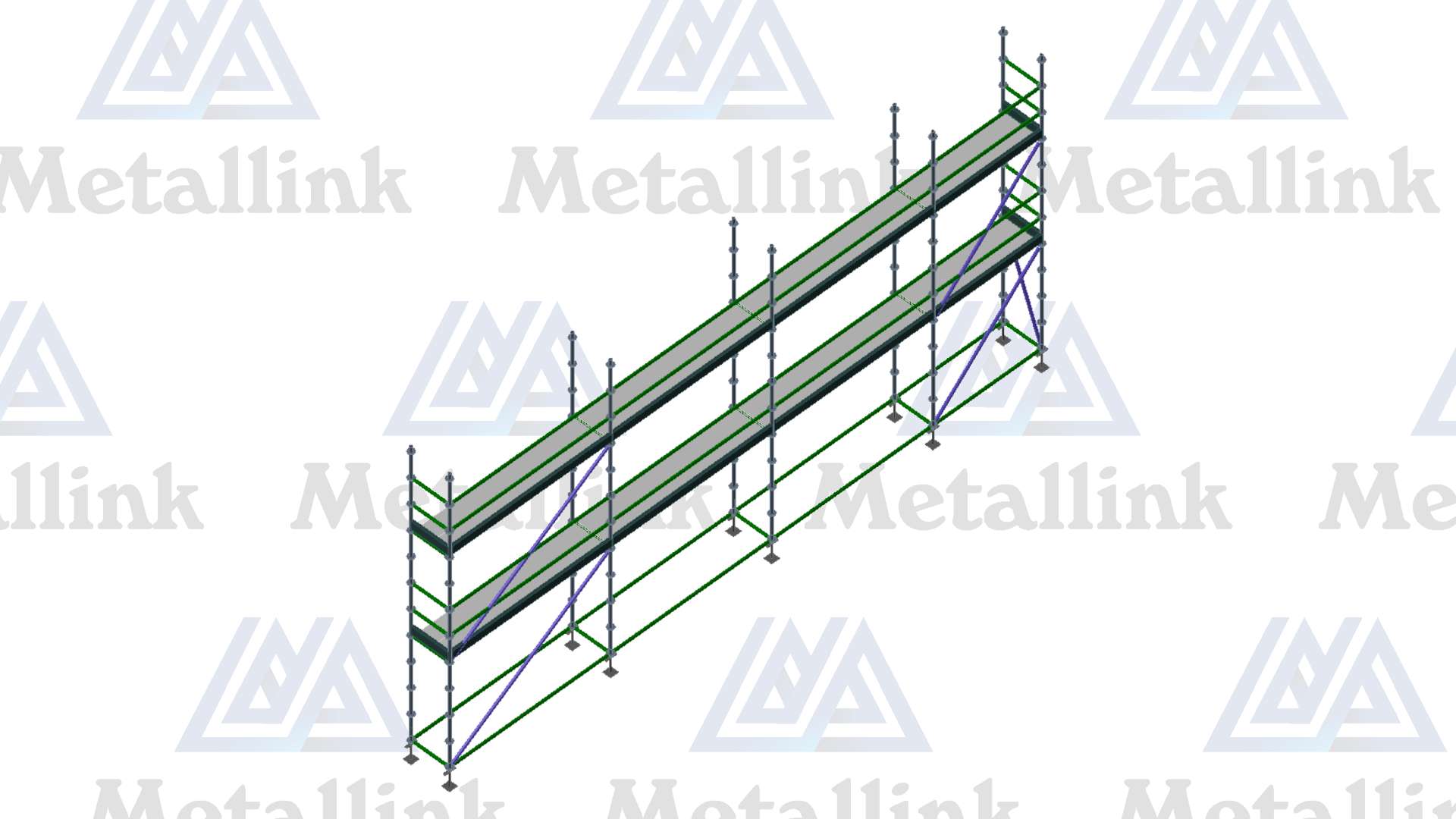 11m Ringlock Scaffold, 2-Level - Image 2