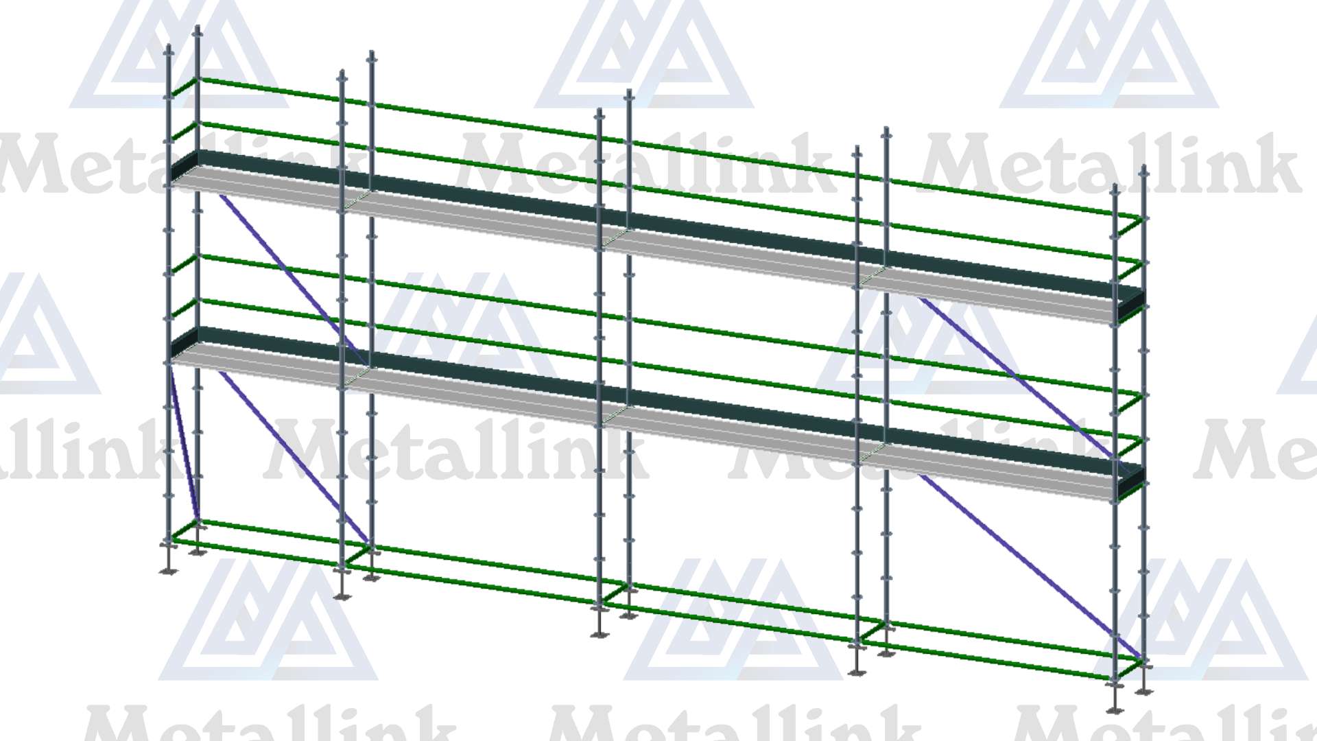 11m Ringlock Scaffold, 2-Level - Image 3