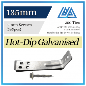 Brick Ties Hot-Dip Galvanised 135mm (Timber Screws)