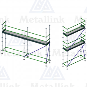 Transforming Ringlock Scaffold / Scaffolding Package, 2.5m Double Level, 5m Single Level