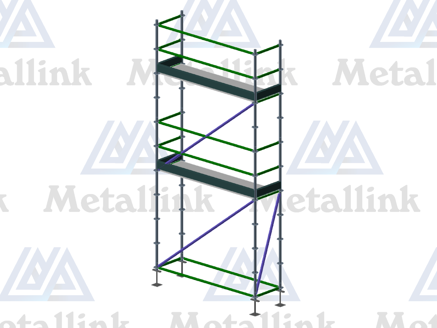 2-in-1 Transforming Ringlock Scaffold: 2-Level 2.5m / 1-Level 5m - Image 2