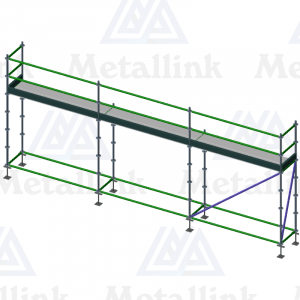 Diagram of a 7.5m one-storey ringlock scaffold for sale.