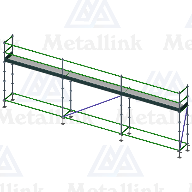 9m Ringlock Scaffold / Scaffolding, Single Level