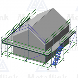 Buy roof edge protection scaffolding according to this diagram.