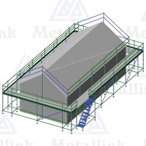 Scaffolding Roof Edge Protection - Lightweight Aluminium (House Pack)